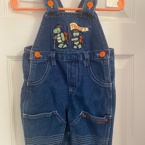 Denim Turtle Overalls - Picture 2 of 9